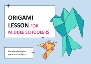Lezione di origami per le scuole medie