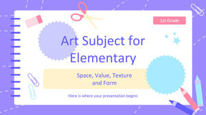 Sujet d'art pour le primaire - 1re année : espace, valeur, texture et forme