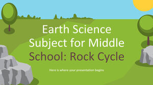 Subiectul de Științe Pământului pentru gimnaziu: Rock Cycle