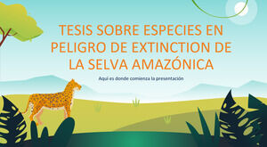 Tesi sulle specie minacciate di estinzione della foresta pluviale amazzonica