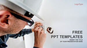 Home electrician theme powerpoint templates