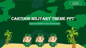 Modèles PowerPoint de thème militaire de style dessin animé