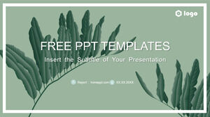 Fresh Plant Leaves Business PowerPoint Templates