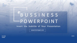 蓝色墨水背景商业 PowerPoint 模板