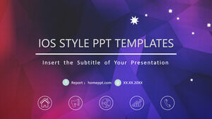 紫色 iOS 風格商務 PowerPoint 模板