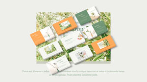 PPT template of spring flowers and plants