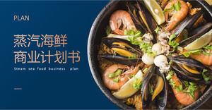 Blue and yellow seafood catering business plan ppt template