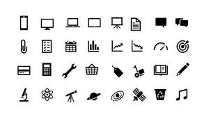 Más de 180 paquetes de iconos de negocios comunes simples monocromáticos