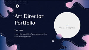 Portfolio de directeur artistique Conception d'arrière-plan de présentation gratuite pour les thèmes Google Slides et les modèles PowerPoint