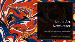 จดหมายข่าว Liquid Art การออกแบบพื้นหลังการนำเสนอฟรีสำหรับธีม Google Slides และเทมเพลต PowerPoint