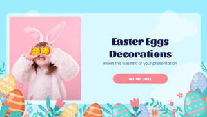 Decoratiuni cu ouă de Paște Design de fundal de prezentare gratuită pentru teme Google Slides și șabloane PowerPoint