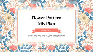 Flower Pattern MK Plan Free Presentation Background Design pour les thèmes Google Slides et les modèles PowerPoint