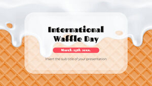 International Waffle Day Kostenloses Präsentationshintergrunddesign für Google Slides-Themen und PowerPoint-Vorlagen