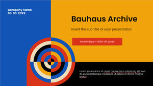 包豪斯档案谷歌幻灯片主题和PowerPoint模板的免费演示文稿背景设计