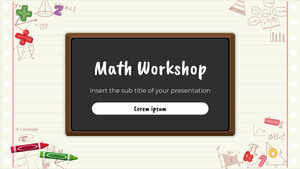 Google幻灯片主题和PowerPoint模板的数学教育工作坊免费演示文稿背景设计