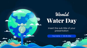 Diseño de presentación gratuita del Día Mundial del Agua para temas de Google Slides y plantillas de PowerPoint