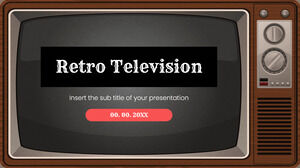 Retro Television Free Presentation Background Design für Google Slides-Themen und PowerPoint-Vorlagen