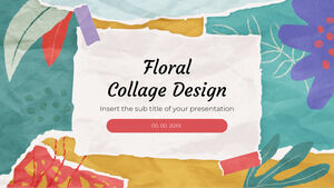 Google 슬라이드 테마 및 PowerPoint Templatese용 꽃 콜라주 무료 프레젠테이션 배경 디자인