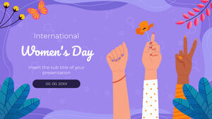 La mulți ani de Ziua Internațională a Femeii Design de fundal gratuit de prezentare pentru teme Google Slides și șabloane PowerPoint