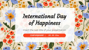 Giornata internazionale della felicità Progettazione di sfondo per presentazioni gratuite: temi di diapositive di Google e modelli di PowerPoint