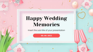Google Slaytlar temaları ve PowerPoint Şablonları için Mutlu Düğün Anıları Ücretsiz Sunum Arka Plan Tasarımı