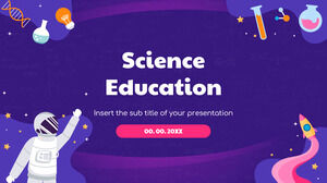 Design de plano de fundo de apresentação gratuita de educação científica para temas de slides do Google e modelos de PowerPoint