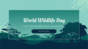 Światowy Dzień Dzikiej Przyrody Darmowy projekt prezentacji dla motywu Prezentacji Google i szablonu PowerPoint