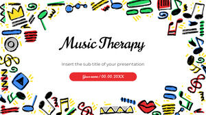 Google 슬라이드 테마 및 파워포인트 템플릿을 위한 음악 치료 무료 프레젠테이션 배경 디자인