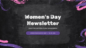 Google スライドのテーマと PowerPoint テンプレートの女性の日ニュースレター無料プレゼンテーション背景デザイン