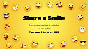 為Google幻燈片主題和PowerPoint模板分享一個微笑免費演示文稿背景設計