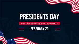 Dia dos Presidentes 2023 Design de apresentação gratuito para o tema do Google Slides e modelo do PowerPoint