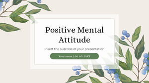 Conception d'arrière-plan de présentation gratuite d'attitude mentale positive pour les thèmes Google Slides et les modèles PowerPoint