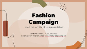 Diseño de fondo de presentación gratuita de campaña de moda para temas de Google Slides y plantillas de PowerPoint