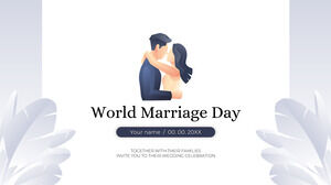 Conception d'arrière-plan de présentation gratuite pour la Journée mondiale du mariage pour les thèmes Google Slides et les modèles PowerPoint