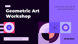 Design de fundal de prezentare gratuită a atelierului de artă geometrică pentru teme Google Slides și șabloane PowerPoint