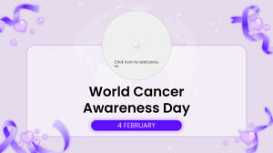 Conception de fond de présentation gratuite pour la Journée mondiale de sensibilisation au cancer pour les thèmes Google Slides et les modèles PowerPoint