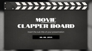 Design de plano de fundo de apresentação gratuita de claquete de filme para temas de slides do Google e modelos de PowerPoint