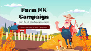 Design di sfondo per presentazioni gratuite della campagna Farm MK per temi di Presentazioni Google e modelli di PowerPoint