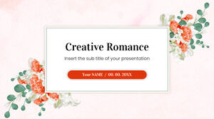 Google スライドのテーマと PowerPoint テンプレートのクリエイティブ ロマンス無料プレゼンテーション背景デザイン