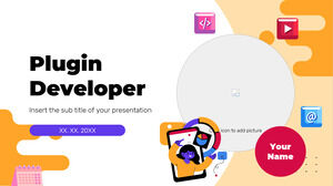 Proiectare de fundal de prezentare gratuită pentru dezvoltatori de pluginuri pentru teme Google Slides și șabloane PowerPoint