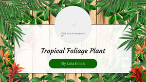 Google スライドのテーマと PowerPoint テンプレートの熱帯観葉植物無料プレゼンテーション背景デザイン