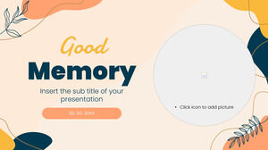 Buen diseño de fondo de presentación gratuito de memoria para temas de Google Slides y plantillas de PowerPoint