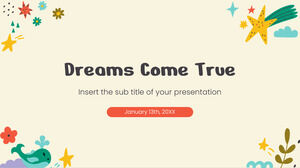 Dreams Come True ออกแบบพื้นหลังการนำเสนอฟรีสำหรับธีม Google Slides และ PowerPoint Template
