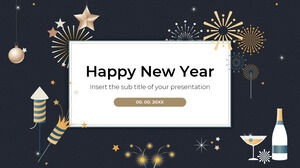 新年快樂演示文稿背景設計 - 免費 Google 幻燈片主題和 PowerPoint 模板