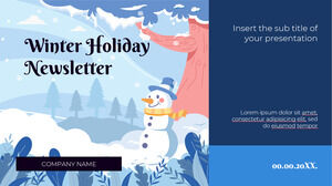 تصميم العرض التقديمي للنشرة الإخبارية للعطلة الشتوية - سمة مجانية لشرائح Google وقالب PowerPoint