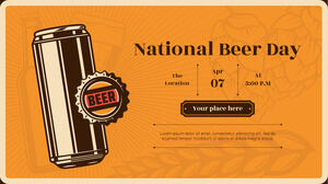 Google 슬라이드 테마 및 파워포인트 템플릿을 위한 National Beer Day 무료 프레젠테이션 배경 디자인