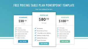 Template Powerpoint gratis untuk biaya berlangganan Biru