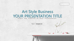 Plantilla de PowerPoint gratis para negocios de estilo artístico