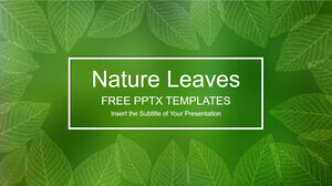 Modelo de Powerpoint gratuito para Nature Leaves