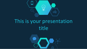 Kostenlose Powerpoint-Vorlage für eine sechseckige Tech-Präsentation